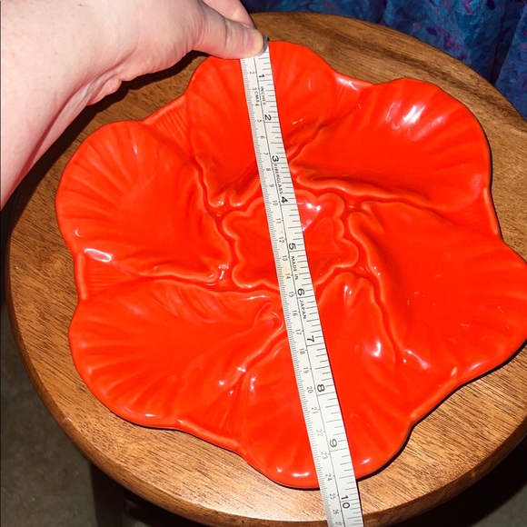 Maioliche Jessica Orange Italian Ceramic oyster plate - Picture 6 of 6